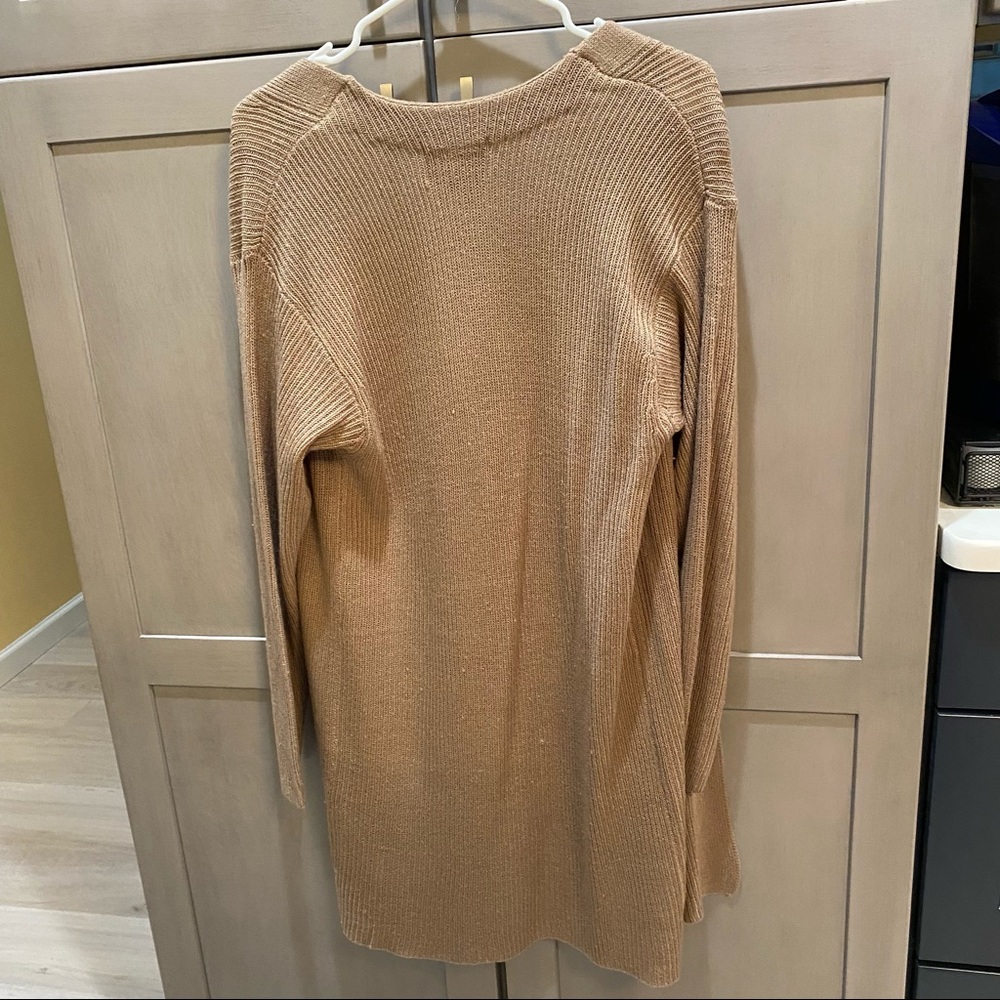 Brown Rib Knit Cardigan - Picture 3 of 3